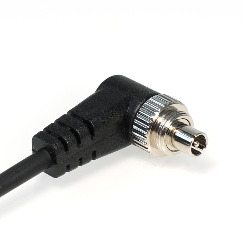Foto&Tech 90in(2.3M) Stretch/23in Coiled HEAVY WEIGHT LOCKING 3.5mm to Male Flash PC Sync Cable with Screw Lock Compatible with PocketWizard Plus III/Plus II&Nikon Canon Most DSLR Camera Flash Trigger - Image 3
